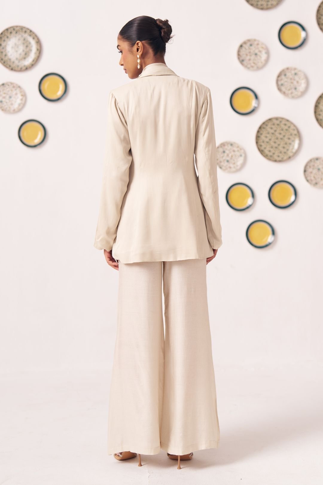 Keya Ivory Embellished Layered Jacket Top - Western Era Tops for women