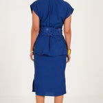 Knot Detail Midi Dress With Embellished Belt - Western Era Dresses for women