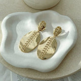 Leaf Petal Filigree (Gold) Anti Tarnish Earrings - Western Era for women
