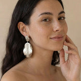 Leaf Petal Filigree (Silver) Anti Tarnish Earrings - Western Era for women