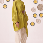 Lime Bloom Draped Kaftan Set - Western Era Co-ord set for women