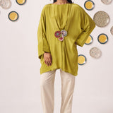 Lime Bloom Draped Kaftan Set - Western Era Co - ord set for women