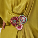 Lime Bloom Draped Kaftan Top - Western Era Tops for women