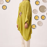 Lime Bloom Draped Kaftan Top - Western Era Tops for women