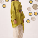 Lime Bloom Draped Kaftan Top - Western Era Tops for women