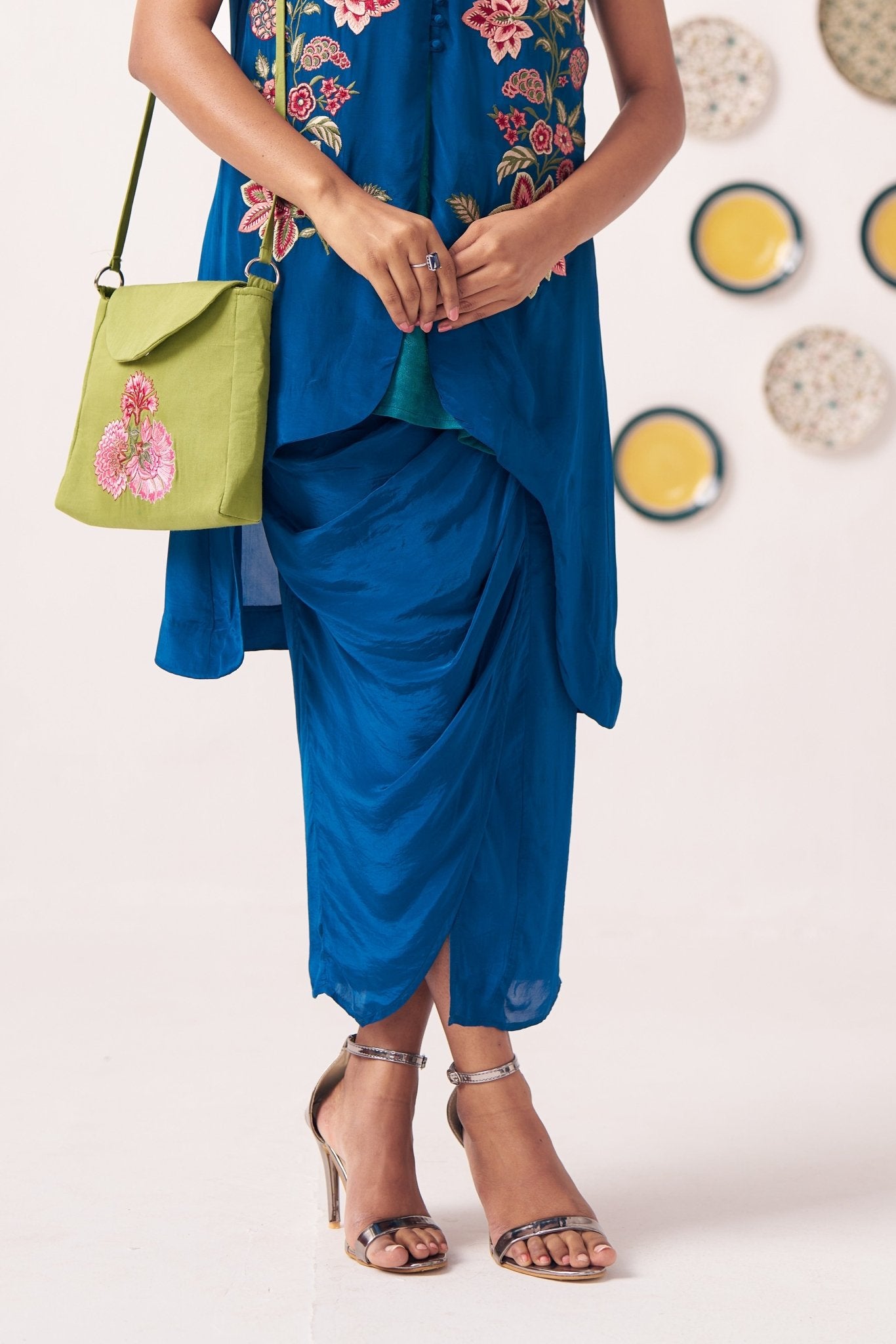 Lunira Teal Dhoti Skirt - Western Era trousers for women