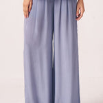 Lyna Slate Blue Wide - Leg Pants - Western Era trousers for women