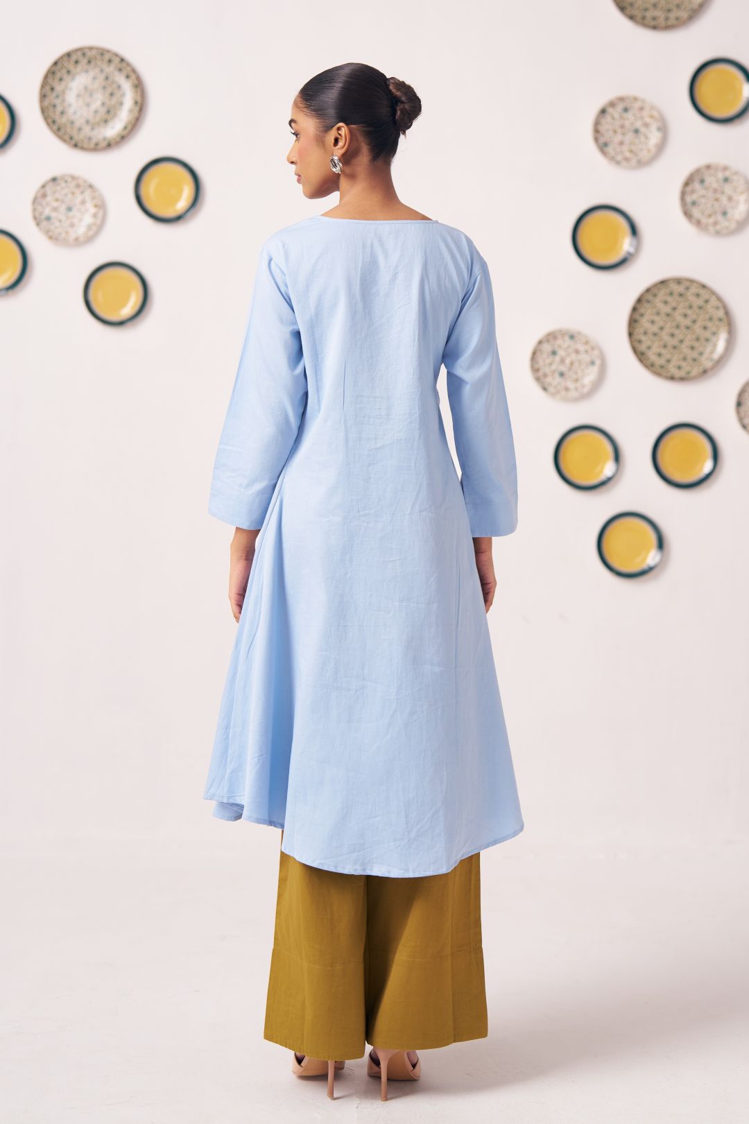 Mahira Dual - Tone Wrap Bird Embroidered Co - ord - Western Era Co - ord set for women