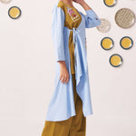 Mahira Dual - Tone Wrap Bird Embroidered Co - ord - Western Era Co - ord set for women