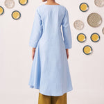 Mahira Dual - Tone Wrap Top with Bird Embroidery - Western Era Tops for women