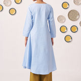 Mahira Dual - Tone Wrap Top with Bird Embroidery - Western Era Tops for women