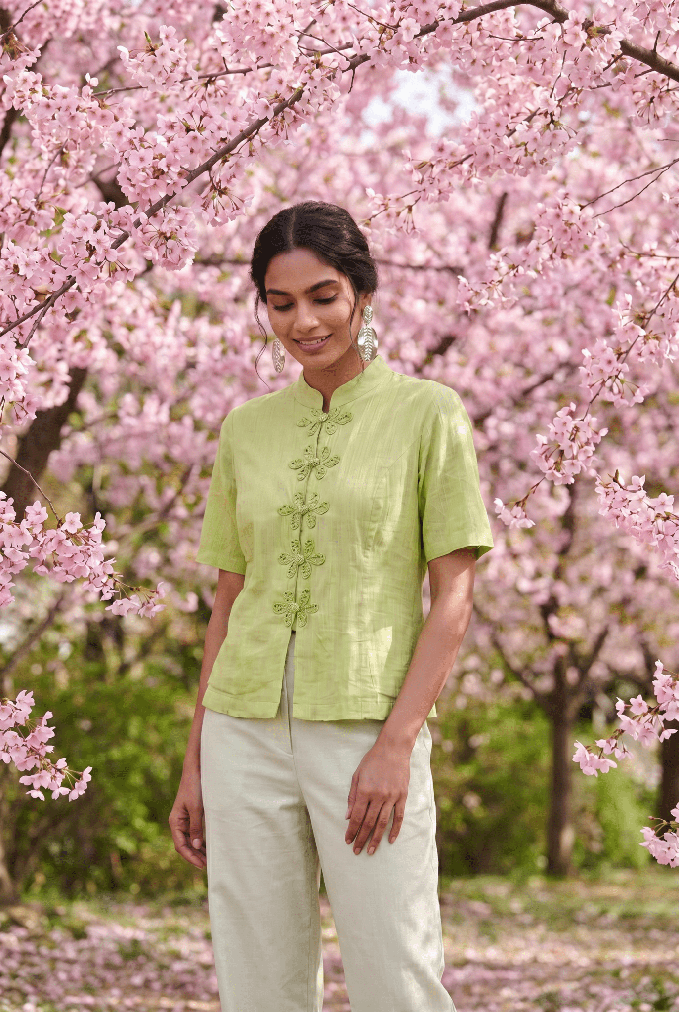 Meiolin Neon Green Top with Straight Fit Trouser Cordset - Western Era Co - ord set for women