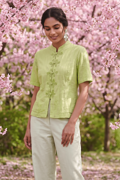 Meiolin Neon Green Top with Straight Fit Trouser Cordset - Western Era Co - ord set for women