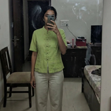 Meiolin Neon Green Top with Straight Fit Trouser Cordset - Western Era Co - ord set for women