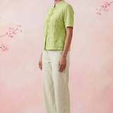 Meiolin Neon Green Top with Straight Fit Trouser Cordset - Western Era Co - ord set for women
