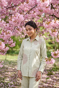 Modern Embellished Full Sleeve Longline Shirt - Western Era Tops for women