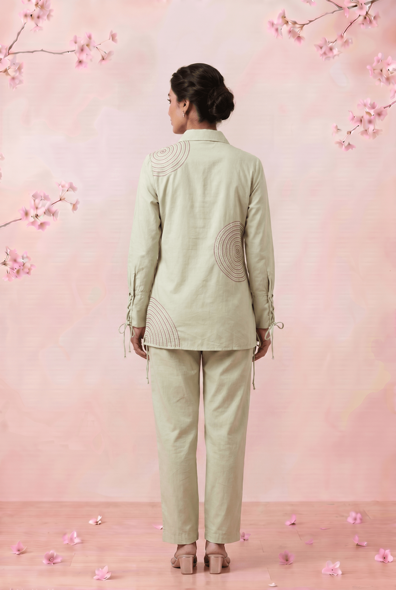 Modern Embellished Full Sleeve Longline Shirt - Western Era Tops for women