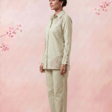 Modern Embellished Full Sleeve Longline Shirt - Western Era Tops for women