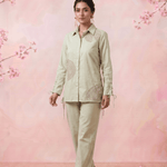 Modern Embellished Full Sleeve Longline Shirt - Western Era Tops for women