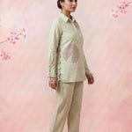 Modern Embellished Full Sleeve Longline Shirt - Western Era Tops for women