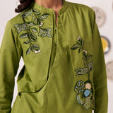 Moss Meadow Embellished Drape Tunic Set - Western Era Co - ord set for women