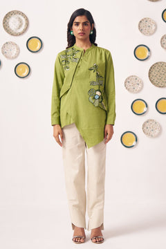 Moss Meadow Embellished Drape Tunic Set - Western Era Co - ord set for women