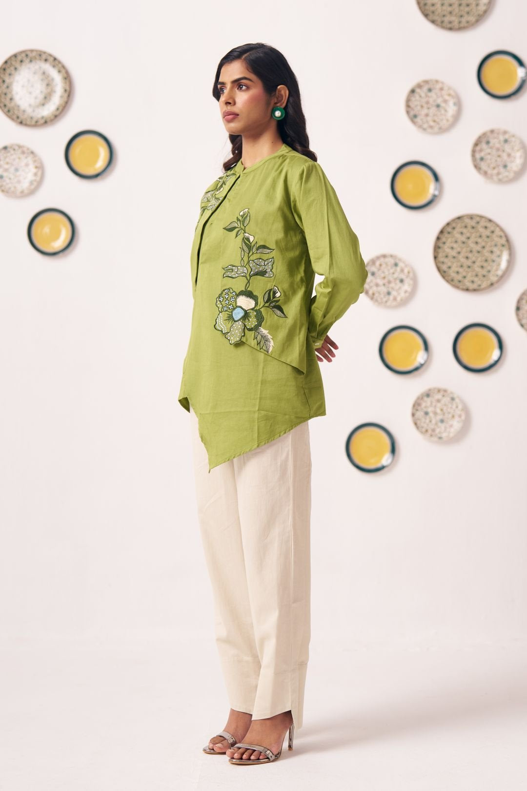 Moss Meadow Embellished Drape Tunic Set - Western Era Co - ord set for women