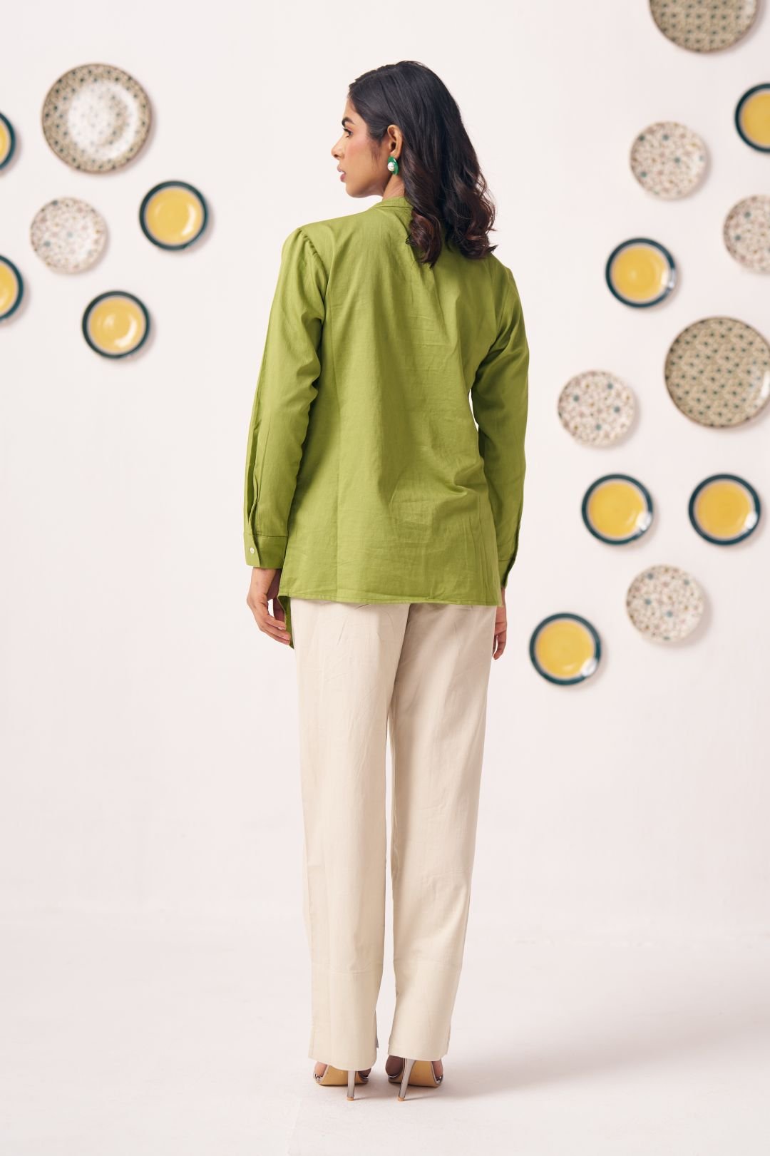 Moss Meadow Embellished Drape Tunic - Western Era Tops for women