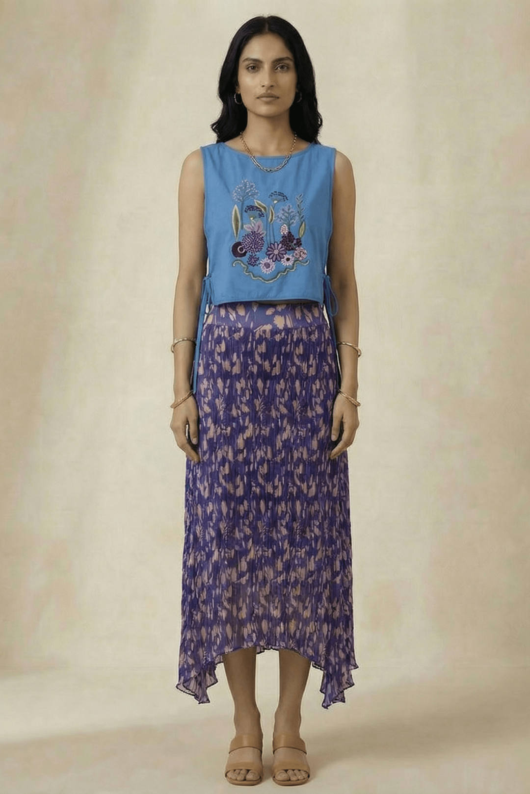 Multi Garden Embroidered Overtop For Statement - Western Era Tops for women