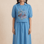 Multi Garden Embroidered Overtop For Statement - Western Era Tops for women