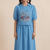 Multi Garden Embroidered Overtop For Statement - Western Era Tops for women