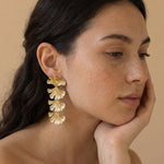 Multi Leaf Calm Anti Tarnish Earrings - Western Era for women