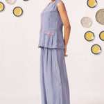 Nira Slate Blue Sleeveless Top - Western Era Tops for women