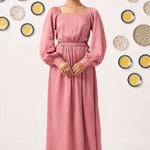Nyra Dusty Rose Maxi Dress - Western Era Dresses for women