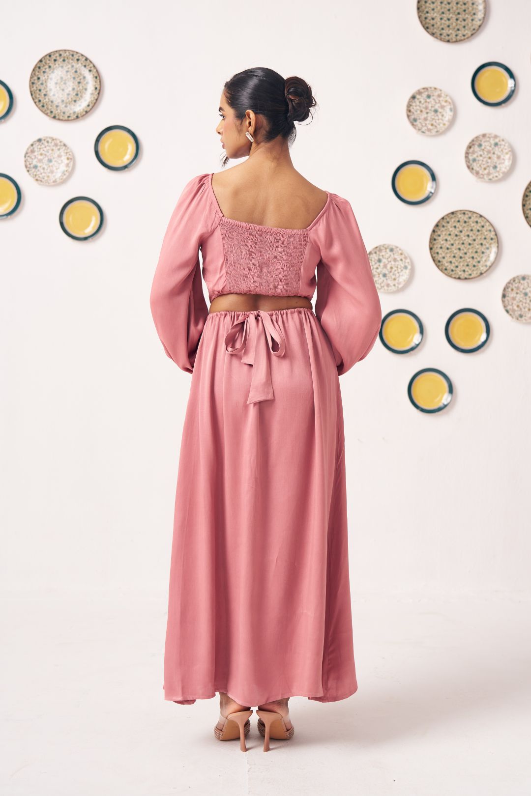 Nyra Dusty Rose Maxi Dress - Western Era Dresses for women