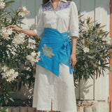 Obi Belt dragonfly Embroiderd Motifs And Belt Knot - Western Era Belt for women