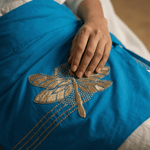 Obi Belt dragonfly Embroiderd Motifs And Belt Knot - Western Era Belt for women