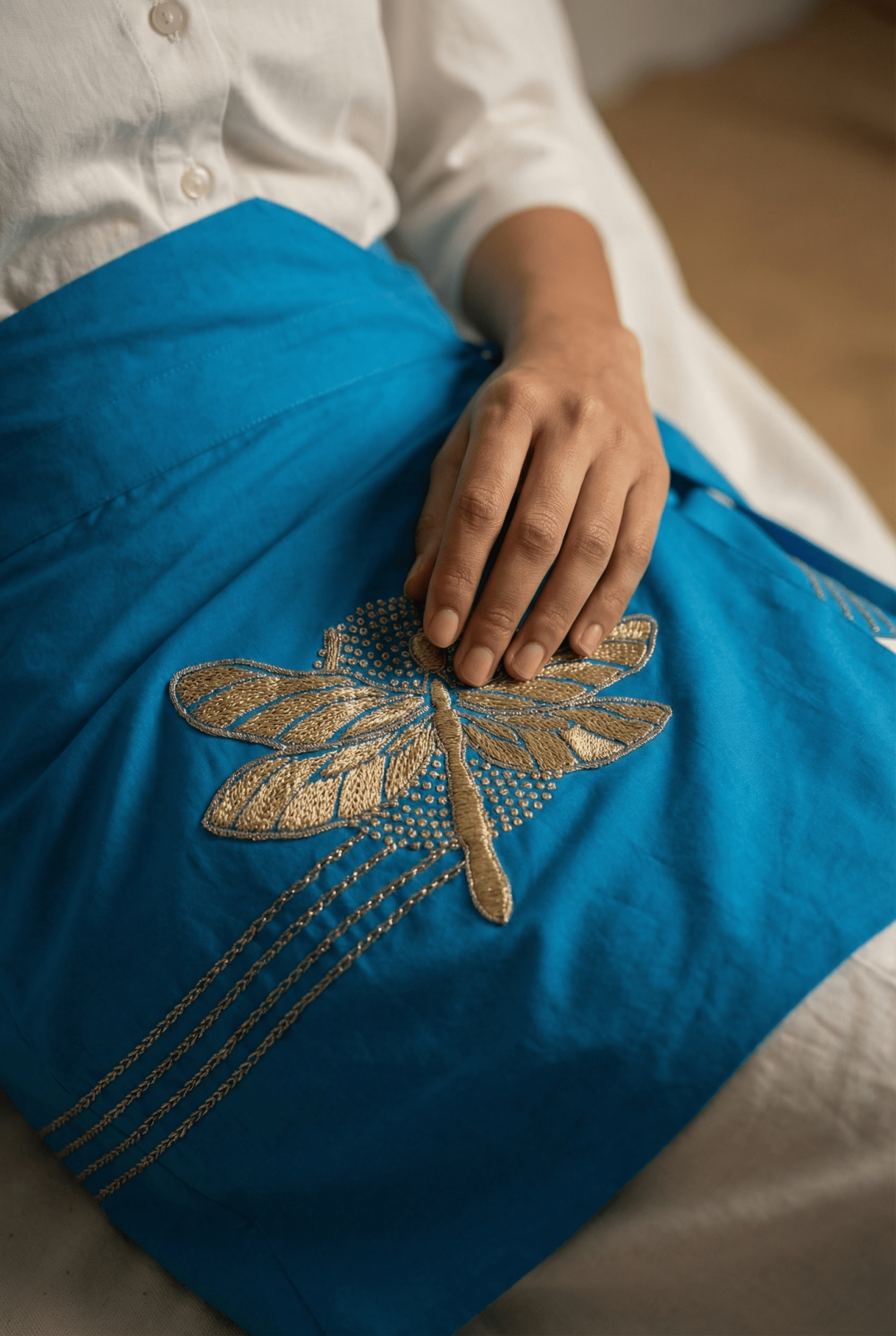 Obi Belt dragonfly Embroiderd Motifs And Belt Knot - Western Era Belt for women