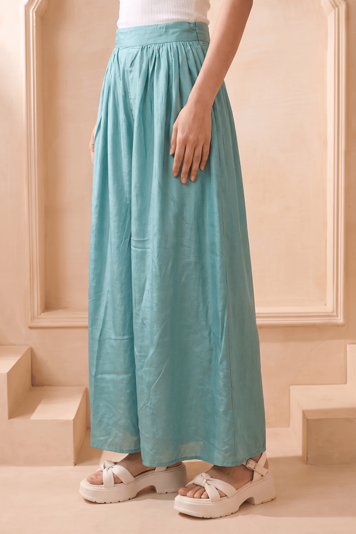 Ocean Whisper Wide Leg Flared Trouser - Western Era Bottoms for women