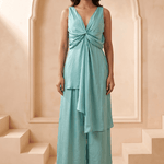 Ocean Whisper Wide Leg Flared Trouser - Western Era Bottoms for women