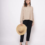 Office Wear Oversized High Low Brown Shirt - Western Era Tops for women