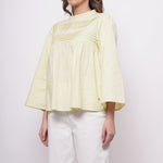 Office Wear Pintuck Mint Green Top - Western Era Tops for women