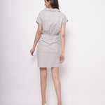 Office Wear Wrap Around White Short Dress - Western Era Dresses for women