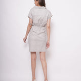 Office Wear Wrap Around White Short Dress - Western Era Dresses for women