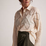 Olive Green Draped Skirt with Side Slit and Back Elastic - Western Era Bottoms for women