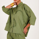 Olive Whisper Trails Co - ord - Western Era Co - ord set for women