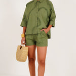 Olive Whisper Trails Co - ord - Western Era Co - ord set for women