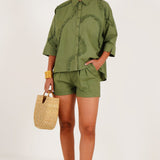Olive Whisper Trails Co - ord - Western Era Co - ord set for women