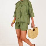 Olive Whisper Trails Co - ord - Western Era Co - ord set for women