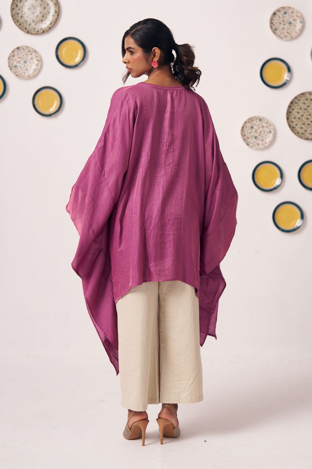 Orchid Flow Draped Kaftan - Western Era Tops for women